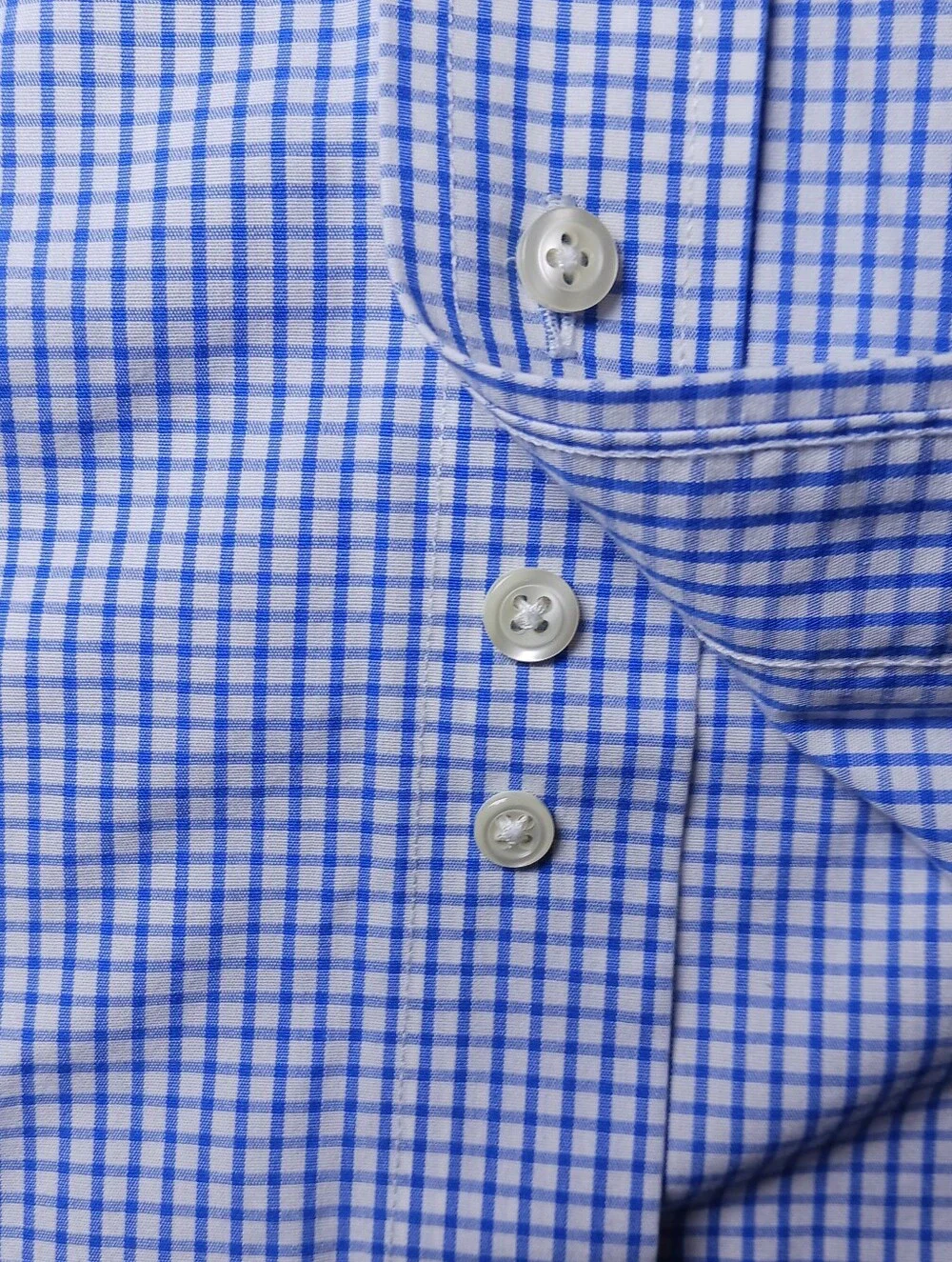 Brooks Brothers Mens Non Iron Dress Shirt XL 16.5-34/35 Blue Check Button Up